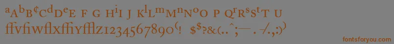 Шрифт AdobeCaslonRegularExpert – коричневые шрифты на сером фоне