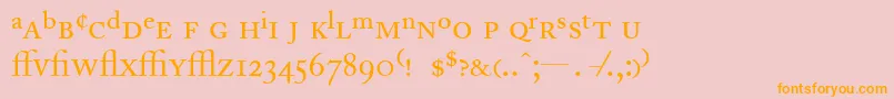 AdobeCaslonRegularExpert Font – Orange Fonts on Pink Background