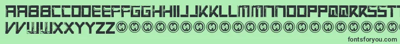 VirtualrotRegular Font – Black Fonts on Green Background