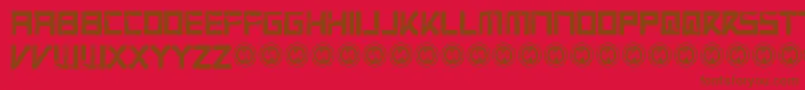VirtualrotRegular Font – Brown Fonts on Red Background