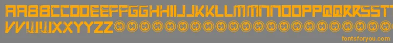 VirtualrotRegular Font – Orange Fonts on Gray Background