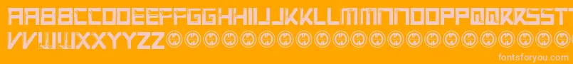 fuente VirtualrotRegular – Fuentes Rosadas Sobre Fondo Naranja