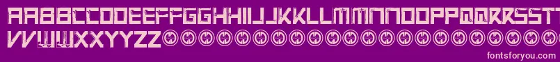 VirtualrotRegular Font – Pink Fonts on Purple Background