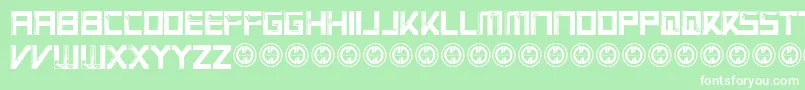 VirtualrotRegular Font – White Fonts on Green Background