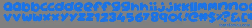 Шрифт Aine – синие шрифты на сером фоне