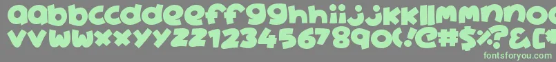 Шрифт Aine – зелёные шрифты на сером фоне