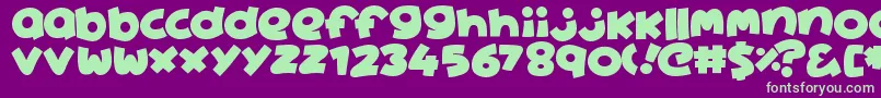 フォントAine – 紫の背景に緑のフォント