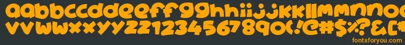 フォントAine – 黒い背景にオレンジの文字