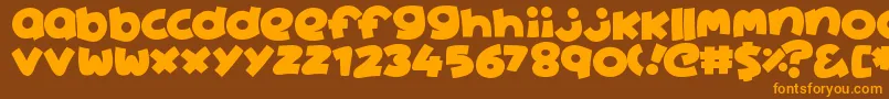 Aine Font – Orange Fonts on Brown Background