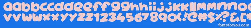 フォントAine – ピンクの文字、青い背景