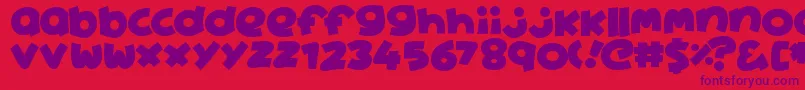 フォントAine – 赤い背景に紫のフォント