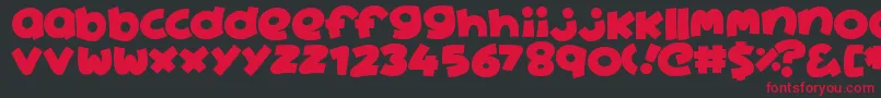 フォントAine – 黒い背景に赤い文字