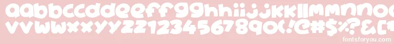 Шрифт Aine – белые шрифты на розовом фоне