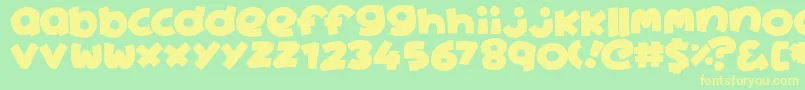 Aine Font – Yellow Fonts on Green Background