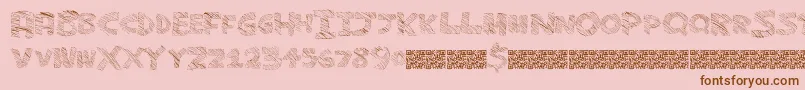 Majorsketchy Font – Brown Fonts on Pink Background