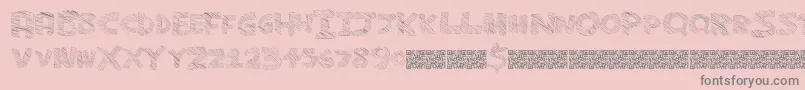 Czcionka Majorsketchy – szare czcionki na różowym tle
