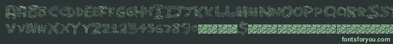 Majorsketchy Font – Green Fonts on Black Background