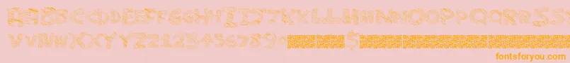 Majorsketchy-Schriftart – Orangefarbene Schriften auf rosa Hintergrund