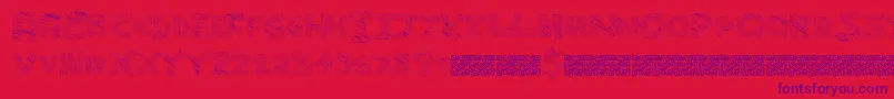 Majorsketchy Font – Purple Fonts on Red Background