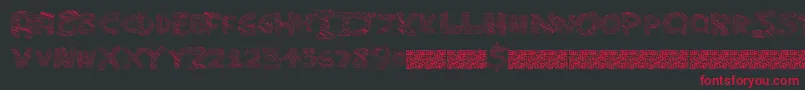 Majorsketchy Font – Red Fonts on Black Background