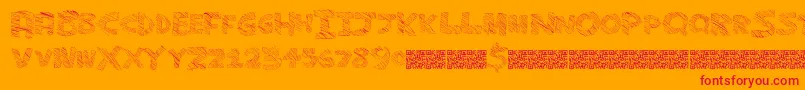 Majorsketchy Font – Red Fonts on Orange Background