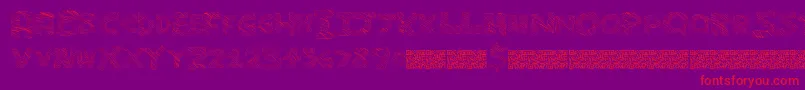 Majorsketchy-Schriftart – Rote Schriften auf violettem Hintergrund