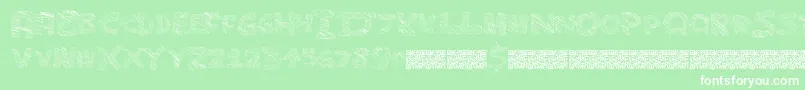 Majorsketchy Font – White Fonts on Green Background