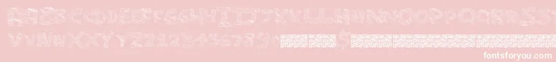 Majorsketchy-Schriftart – Weiße Schriften auf rosa Hintergrund