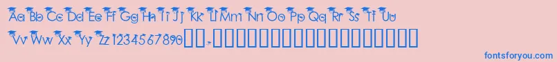 BabyGeniuses2Normal Font – Blue Fonts on Pink Background