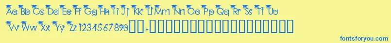 BabyGeniuses2Normal Font – Blue Fonts on Yellow Background
