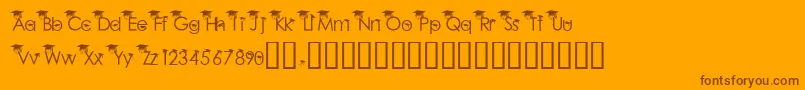 BabyGeniuses2Normal Font – Brown Fonts on Orange Background