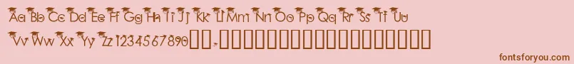 BabyGeniuses2Normal Font – Brown Fonts on Pink Background