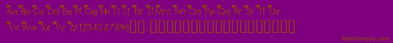 BabyGeniuses2Normal Font – Brown Fonts on Purple Background