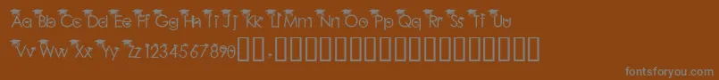 BabyGeniuses2Normal Font – Gray Fonts on Brown Background