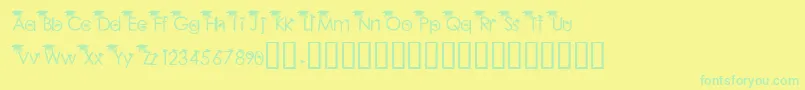 BabyGeniuses2Normal Font – Green Fonts on Yellow Background