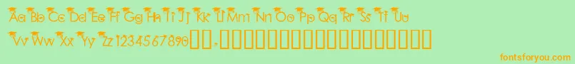 BabyGeniuses2Normal Font – Orange Fonts on Green Background