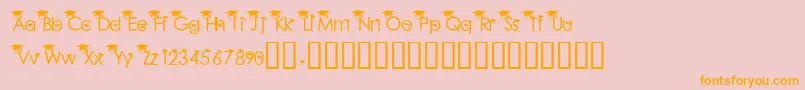 BabyGeniuses2Normal Font – Orange Fonts on Pink Background