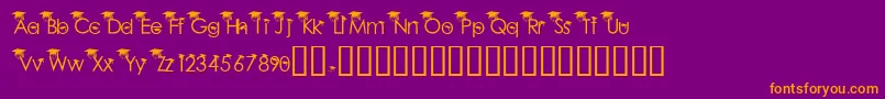 BabyGeniuses2Normal Font – Orange Fonts on Purple Background