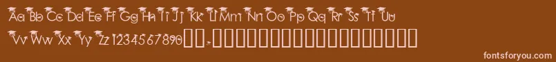 BabyGeniuses2Normal Font – Pink Fonts on Brown Background