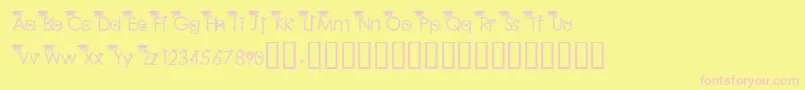 BabyGeniuses2Normal Font – Pink Fonts on Yellow Background