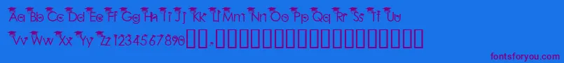 BabyGeniuses2Normal Font – Purple Fonts on Blue Background