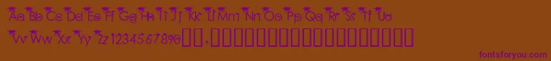 BabyGeniuses2Normal Font – Purple Fonts on Brown Background