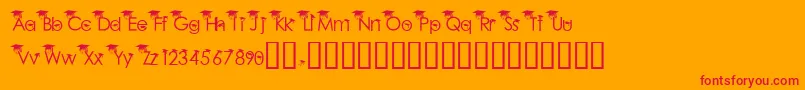 fuente BabyGeniuses2Normal – Fuentes Rojas Sobre Fondo Naranja