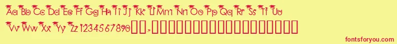 BabyGeniuses2Normal Font – Red Fonts on Yellow Background