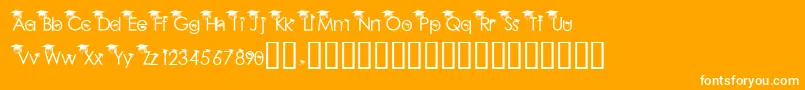 BabyGeniuses2Normal Font – White Fonts on Orange Background