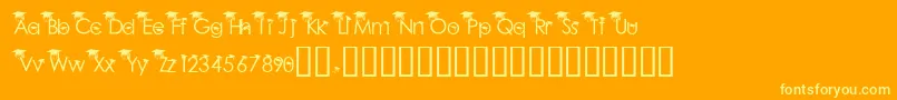 BabyGeniuses2Normal Font – Yellow Fonts on Orange Background