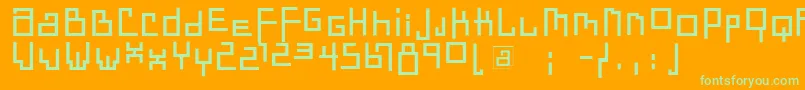 Dadastraces Font – Green Fonts on Orange Background