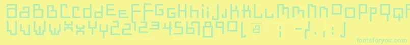 Dadastraces Font – Green Fonts on Yellow Background