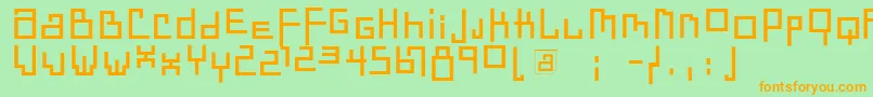 Dadastraces Font – Orange Fonts on Green Background