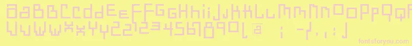 Dadastraces Font – Pink Fonts on Yellow Background